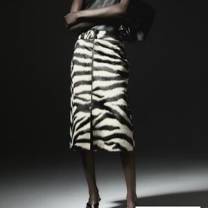 H&M Zebra Skirt XS